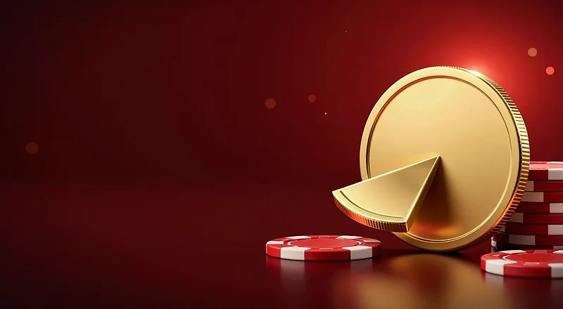 Detail naskladaných červených žetónov s krémovým okrajom a názvom DOXXbet